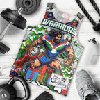 Custom New Zealand Warriors Rugby Merry Christmas Men Tank Top Indigenous Australian Art