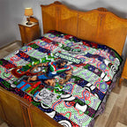 New Zealand Warriors Rugby Merry Christmas Quilt Indigenous Australian Art