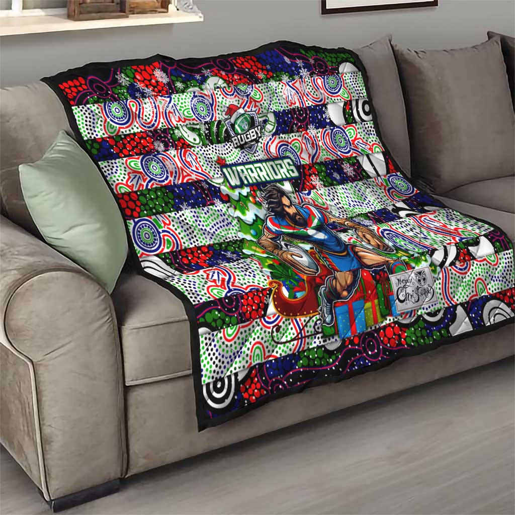 New Zealand Warriors Rugby Merry Christmas Quilt Indigenous Australian Art