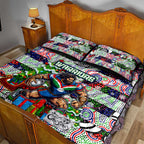 New Zealand Warriors Rugby Merry Christmas Quilt Bed Set Indigenous Australian Art