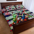 New Zealand Warriors Rugby Merry Christmas Quilt Bed Set Indigenous Australian Art