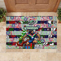 New Zealand Warriors Rugby Merry Christmas Rubber Doormat Indigenous Australian Art
