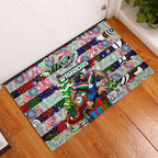 New Zealand Warriors Rugby Merry Christmas Rubber Doormat Indigenous Australian Art
