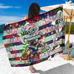 New Zealand Warriors Rugby Merry Christmas Sarong Indigenous Australian Art