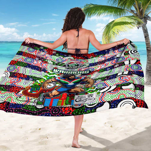 New Zealand Warriors Rugby Merry Christmas Sarong Indigenous Australian Art