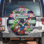 New Zealand Warriors Rugby Merry Christmas Spare Tire Cover Indigenous Australian Art