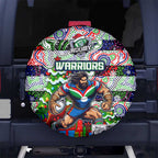 New Zealand Warriors Rugby Merry Christmas Spare Tire Cover Indigenous Australian Art