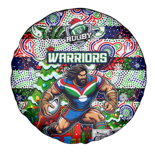 New Zealand Warriors Rugby Merry Christmas Spare Tire Cover Indigenous Australian Art