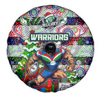 New Zealand Warriors Rugby Merry Christmas Spare Tire Cover Indigenous Australian Art