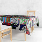New Zealand Warriors Rugby Merry Christmas Tablecloth Indigenous Australian Art