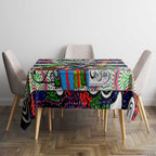 New Zealand Warriors Rugby Merry Christmas Tablecloth Indigenous Australian Art