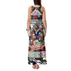 Custom New Zealand Warriors Rugby Merry Christmas Tank Maxi Dress Indigenous Australian Art
