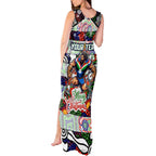 Custom New Zealand Warriors Rugby Merry Christmas Tank Maxi Dress Indigenous Australian Art