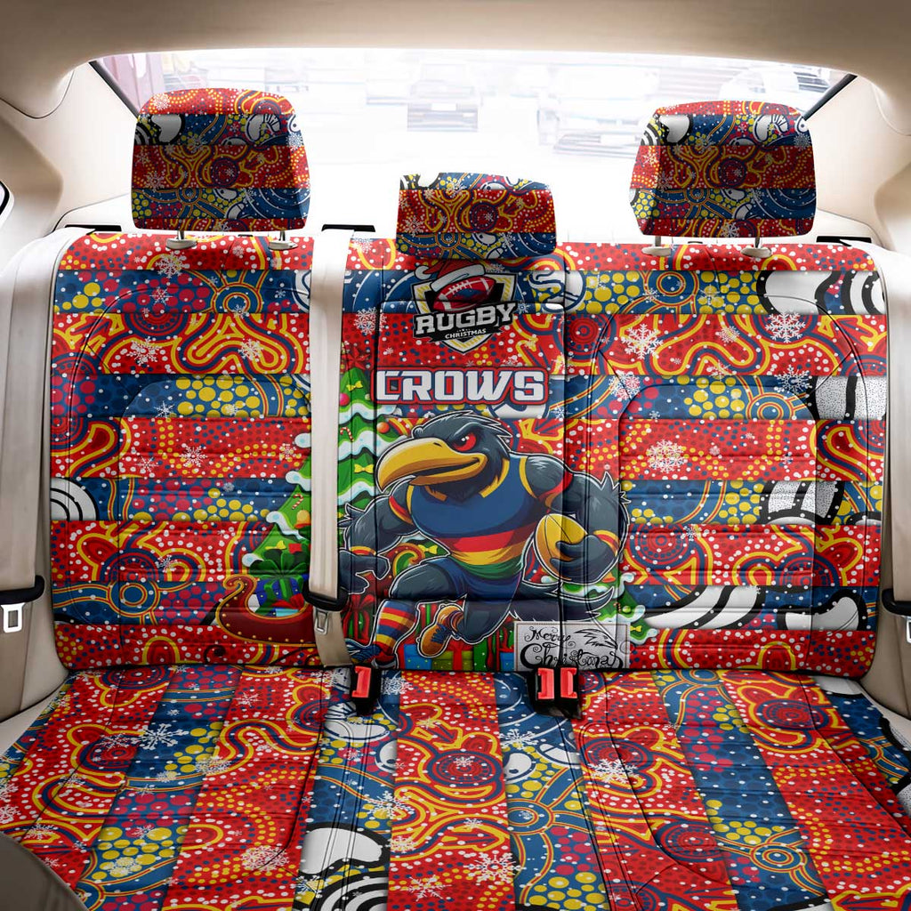Crows Football Merry Christmas Back Car Seat Cover Indigenous Australian Art