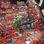 Crows Football Merry Christmas Back Car Seat Cover Indigenous Australian Art