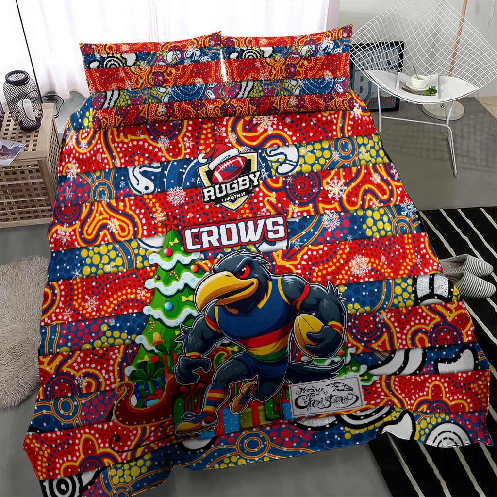 Crows Football Merry Christmas Bedding Set Indigenous Australian Art