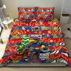 Crows Football Merry Christmas Bedding Set Indigenous Australian Art