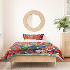 Crows Football Merry Christmas Bedding Set Indigenous Australian Art