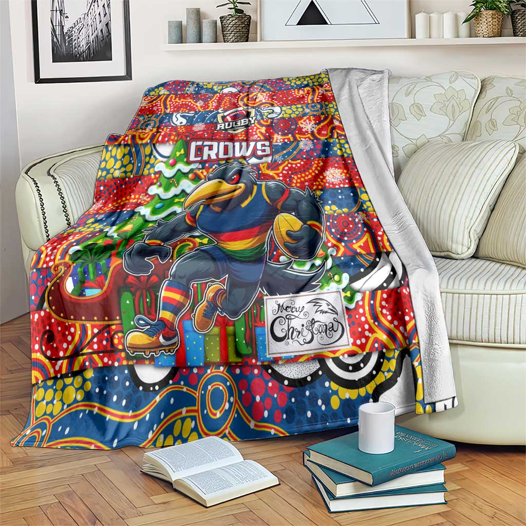 Crows Football Merry Christmas Blanket Indigenous Australian Art
