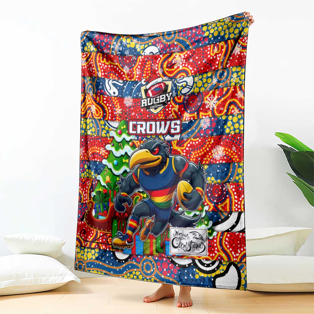 Crows Football Merry Christmas Blanket Indigenous Australian Art