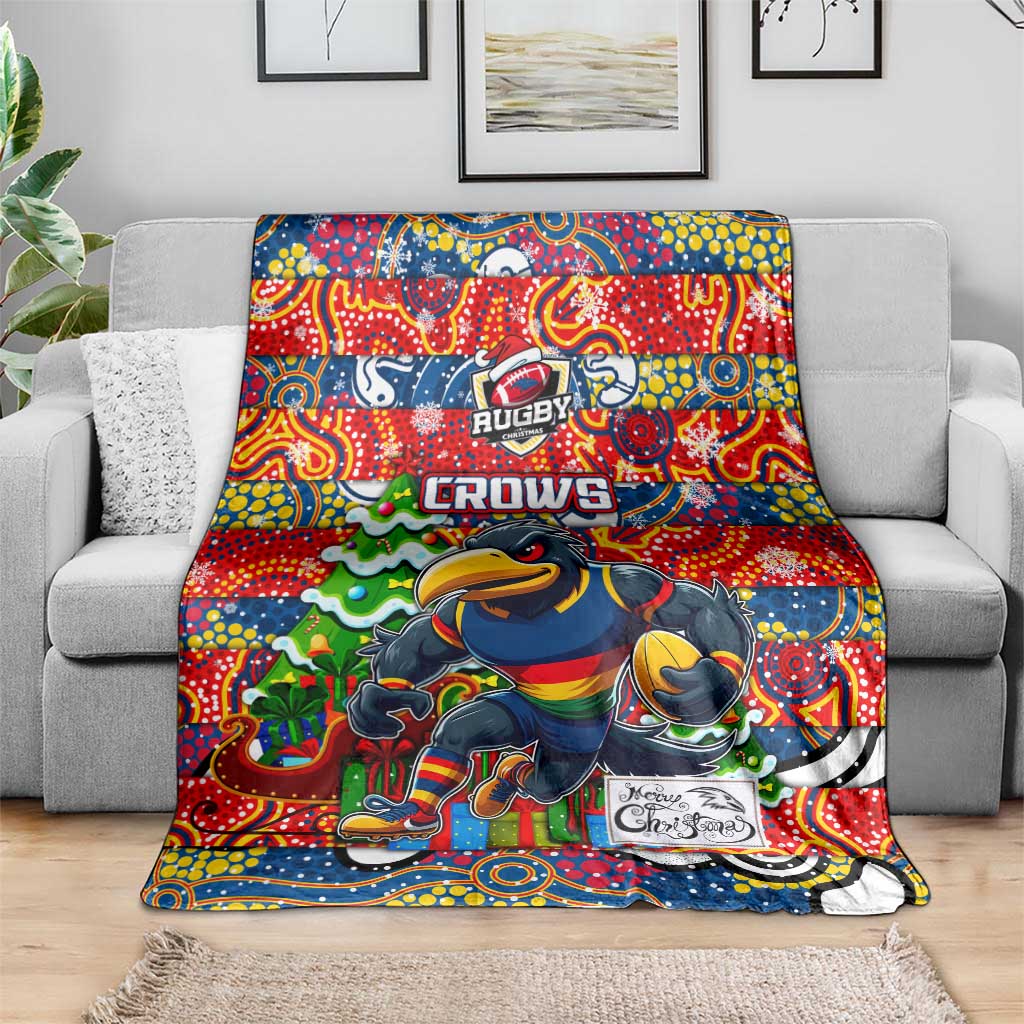 Crows Football Merry Christmas Blanket Indigenous Australian Art