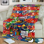 Crows Football Merry Christmas Blanket Indigenous Australian Art