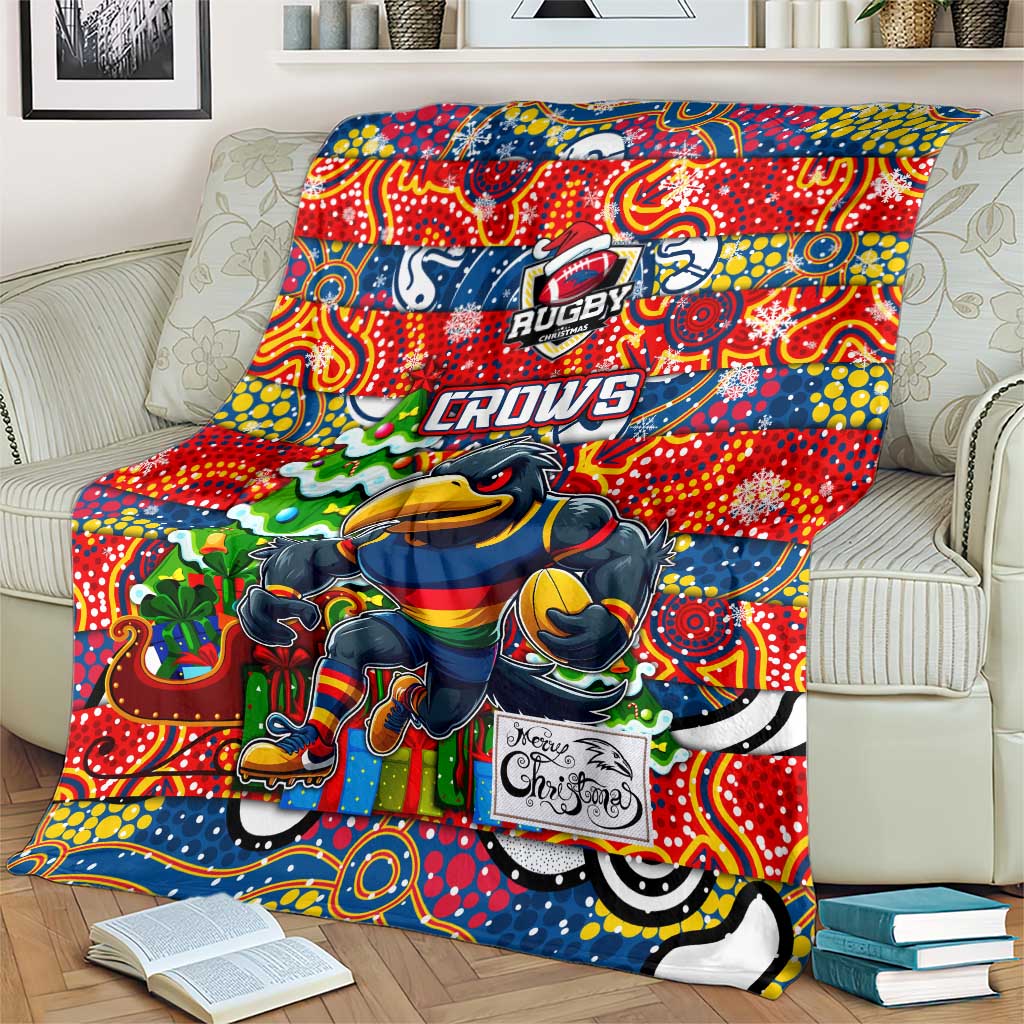 Crows Football Merry Christmas Blanket Indigenous Australian Art
