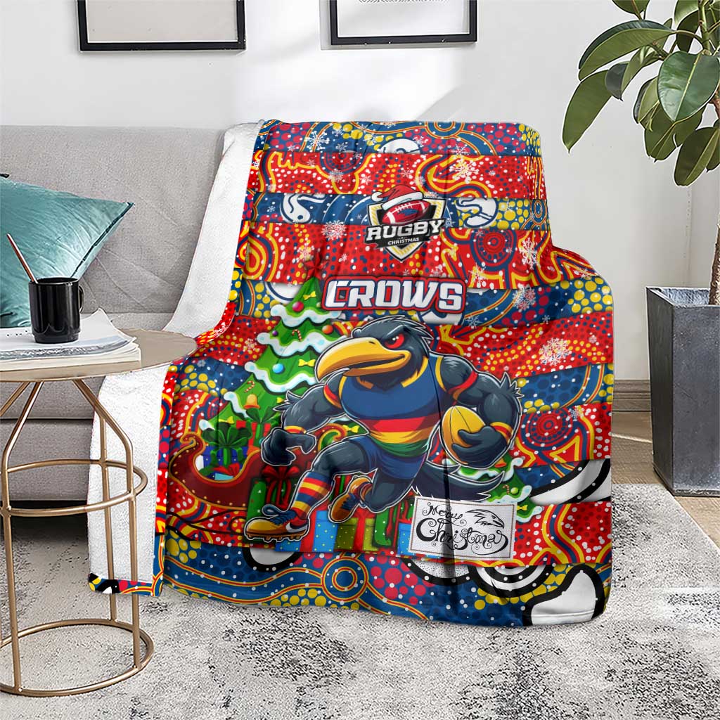 Crows Football Merry Christmas Blanket Indigenous Australian Art