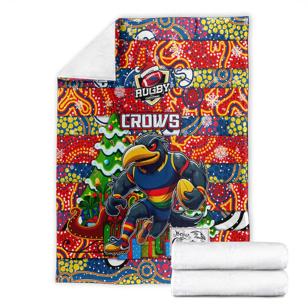 Crows Football Merry Christmas Blanket Indigenous Australian Art