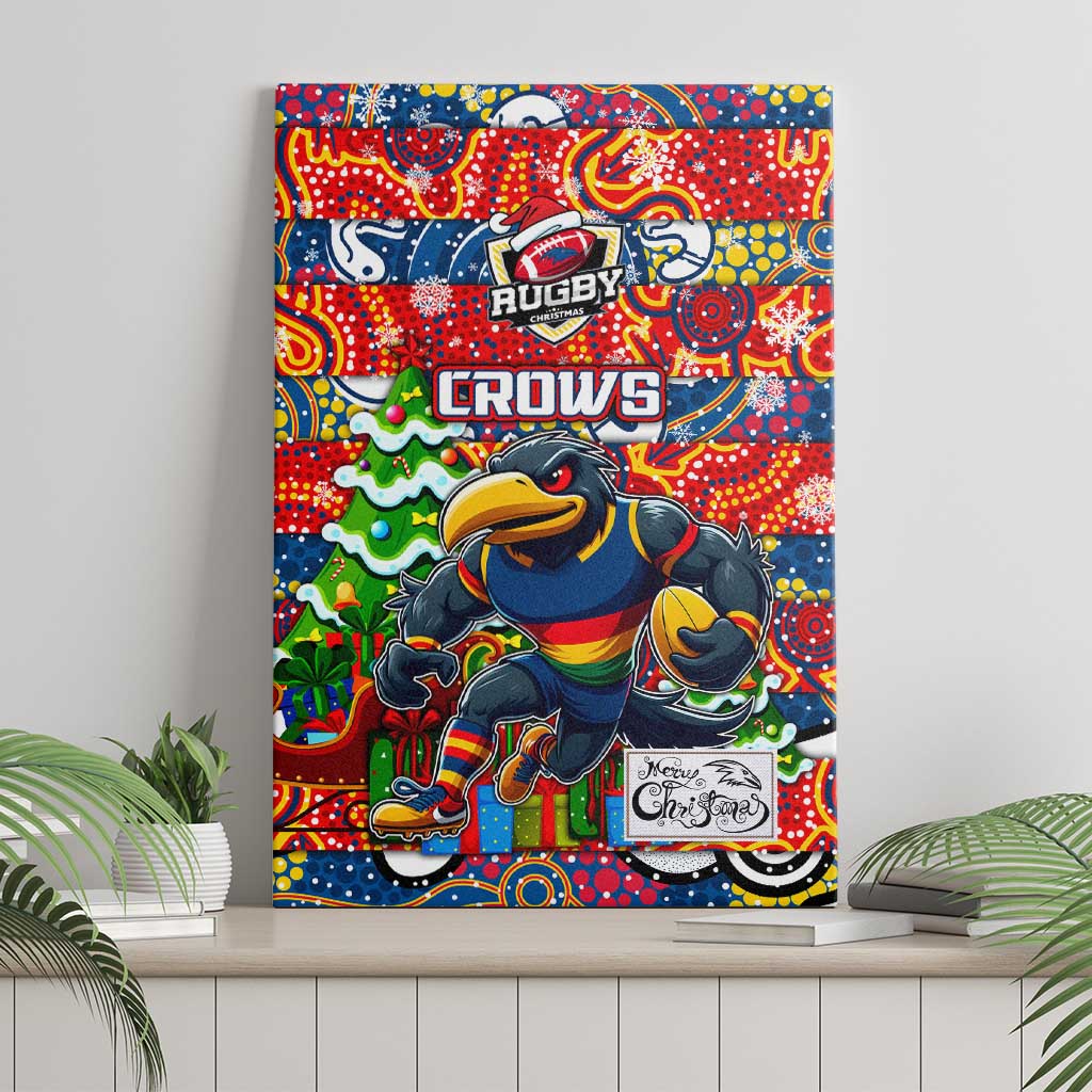 Crows Football Merry Christmas Canvas Wall Art Indigenous Australian Art