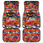 Crows Football Merry Christmas Car Mats Indigenous Australian Art