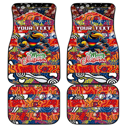 Crows Football Merry Christmas Car Mats Indigenous Australian Art
