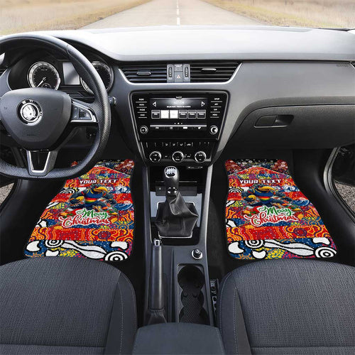 Crows Football Merry Christmas Car Mats Indigenous Australian Art