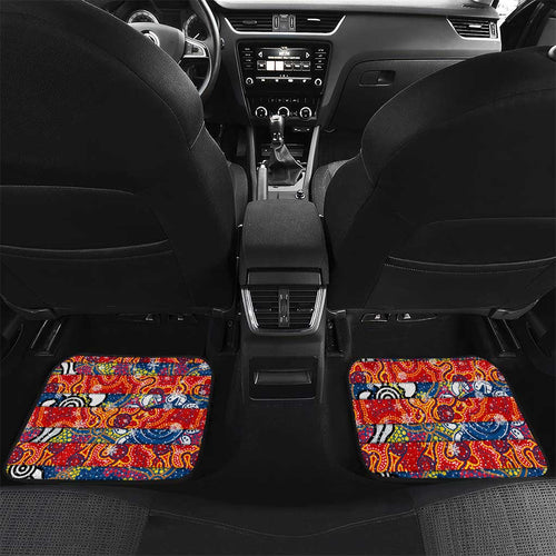Crows Football Merry Christmas Car Mats Indigenous Australian Art