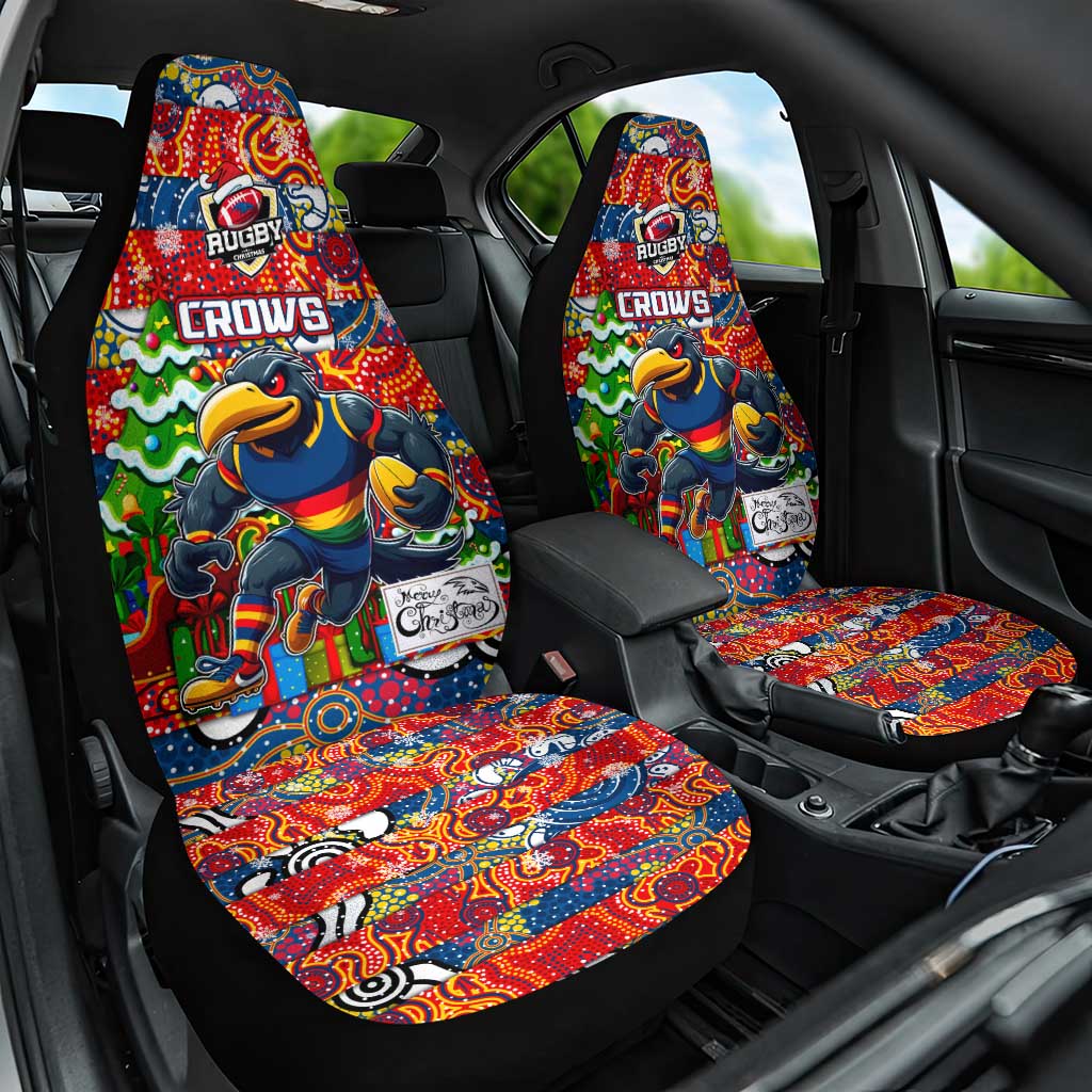 Crows Football Merry Christmas Car Seat Cover Indigenous Australian Art