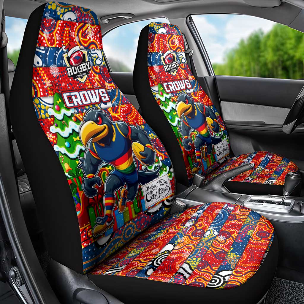 Crows Football Merry Christmas Car Seat Cover Indigenous Australian Art