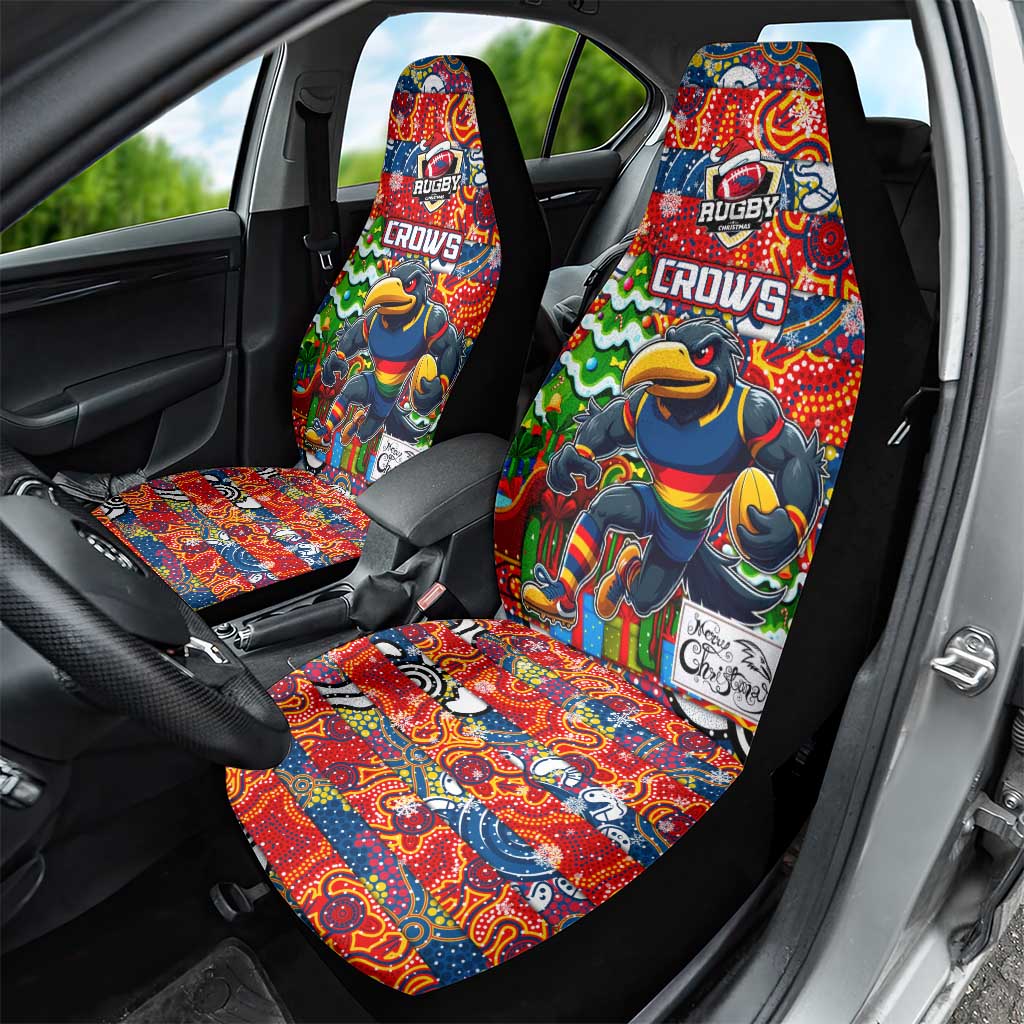 Crows Football Merry Christmas Car Seat Cover Indigenous Australian Art