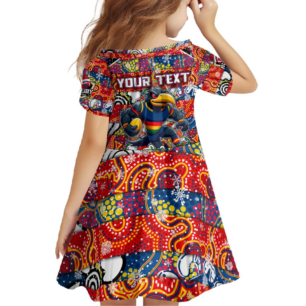 Custom Crows Rugby Merry Christmas Family Matching Summer Maxi Dress and Hawaiian Shirt Indigenous Australian Art