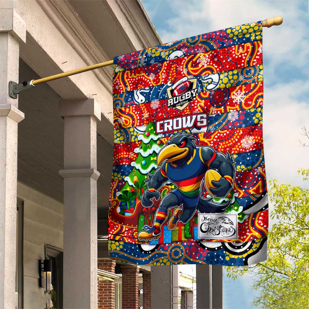 Crows Football Merry Christmas Garden Flag Indigenous Australian Art