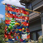 Crows Football Merry Christmas Garden Flag Indigenous Australian Art