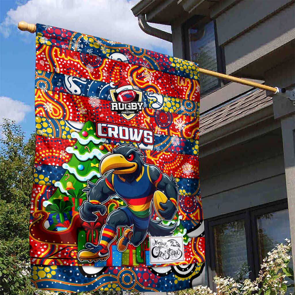 Crows Football Merry Christmas Garden Flag Indigenous Australian Art