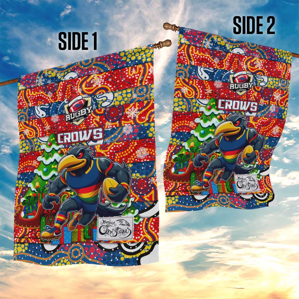 Crows Football Merry Christmas Garden Flag Indigenous Australian Art