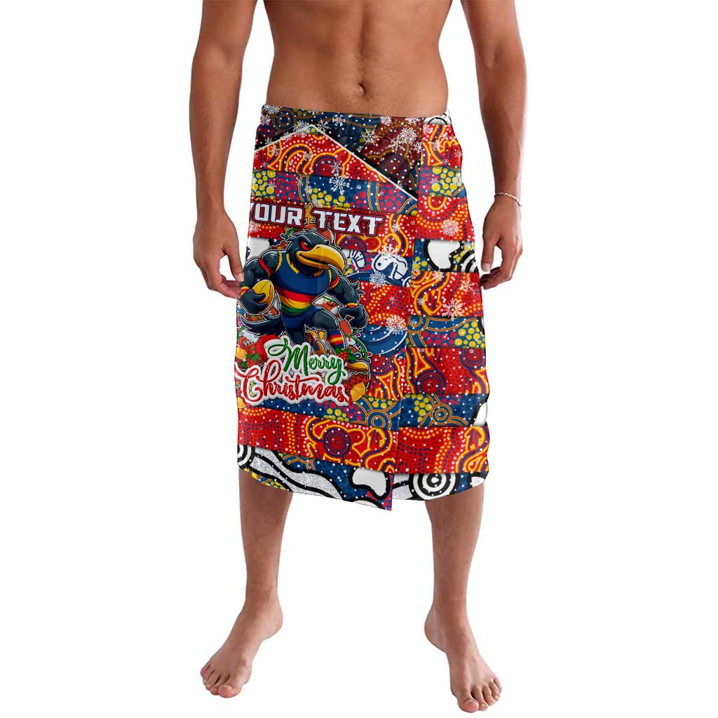 Custom Crows Rugby Merry Christmas Lavalava Indigenous Australian Art