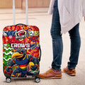 Crows Football Merry Christmas Luggage Cover Indigenous Australian Art