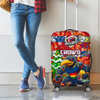 Crows Football Merry Christmas Luggage Cover Indigenous Australian Art
