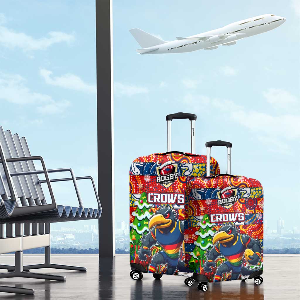 Crows Football Merry Christmas Luggage Cover Indigenous Australian Art