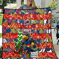 Crows Football Merry Christmas Quilt Indigenous Australian Art