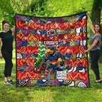 Crows Football Merry Christmas Quilt Indigenous Australian Art