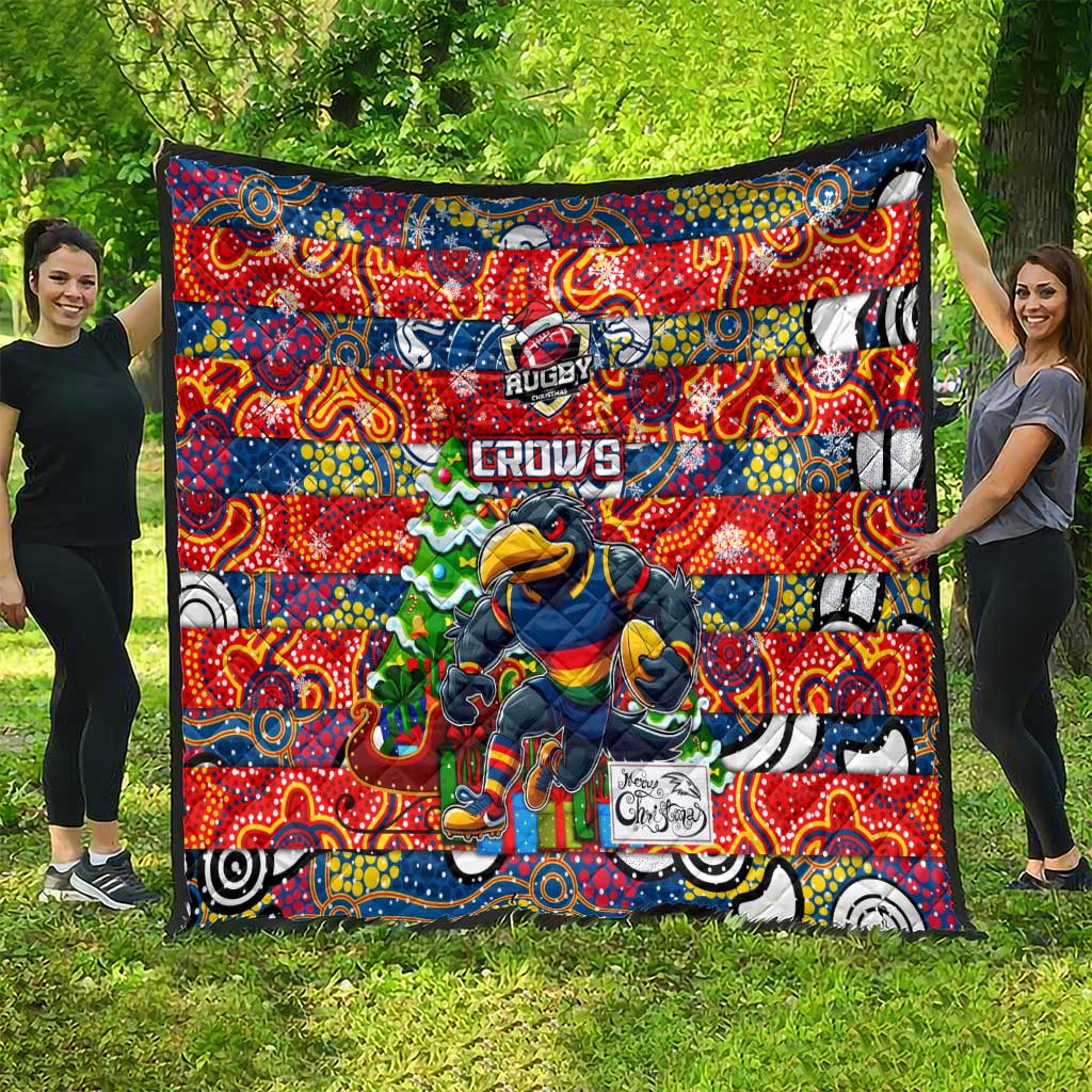 Crows Football Merry Christmas Quilt Indigenous Australian Art