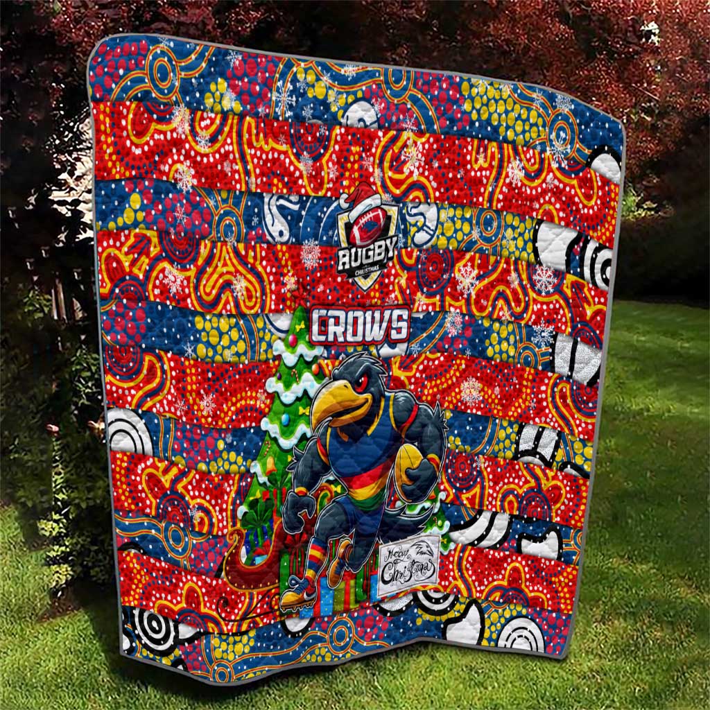 Crows Football Merry Christmas Quilt Indigenous Australian Art